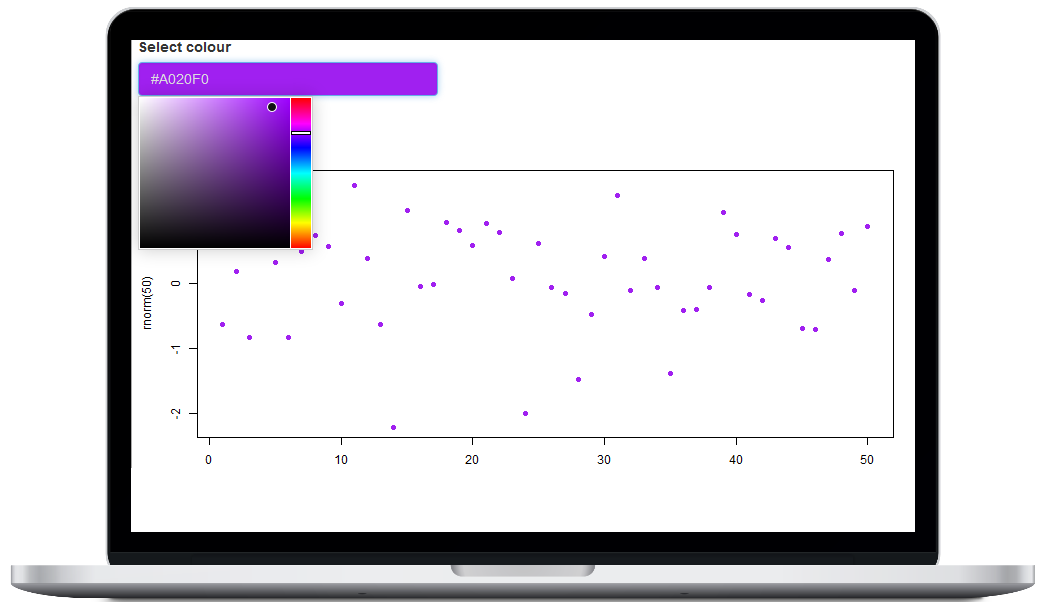 Demo of colourInput